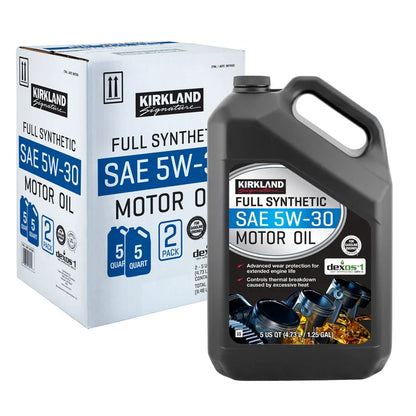 Kirkland Signature 5-Quart 5W20 & 5W30 Full Synthetic Motor Oil, 4-pack