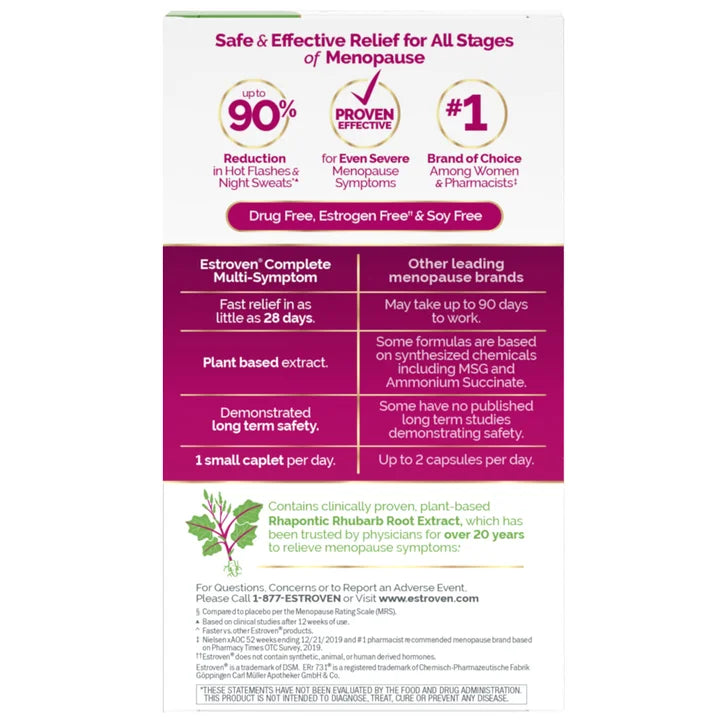 Estroven Complete Multi-Symptom Menopause Relief, 84 Caplets