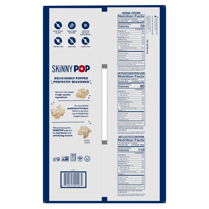 SkinnyPop Popcorn, Variety, 36-count