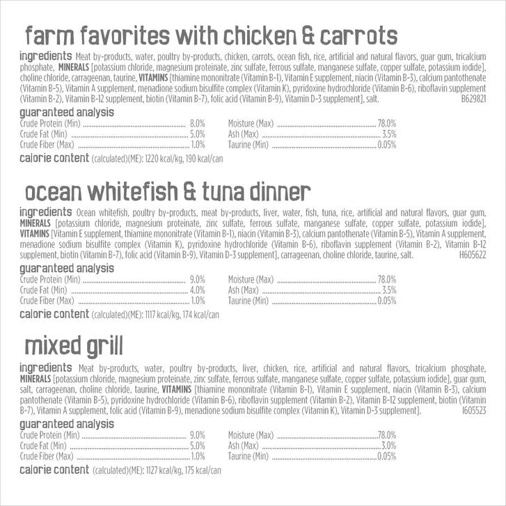 Purina Friskies Cat Food Pate, Variety Pack, 5.5 oz, 60-count