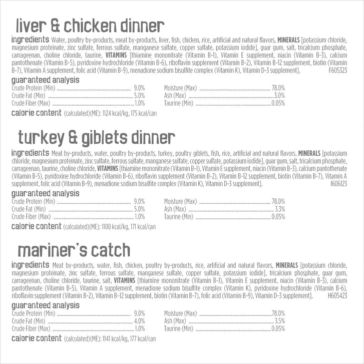 Purina Friskies Cat Food Pate, Variety Pack, 5.5 oz, 60-count