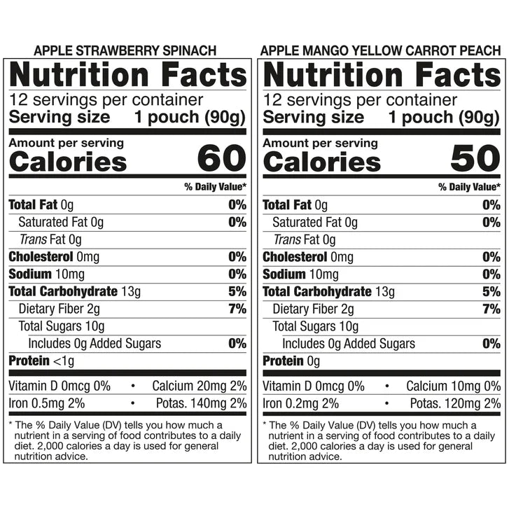 Kirkland Signature, Organic Fruit and Vegetable Pouches, Variety Pack, 3.17 oz, 24-count