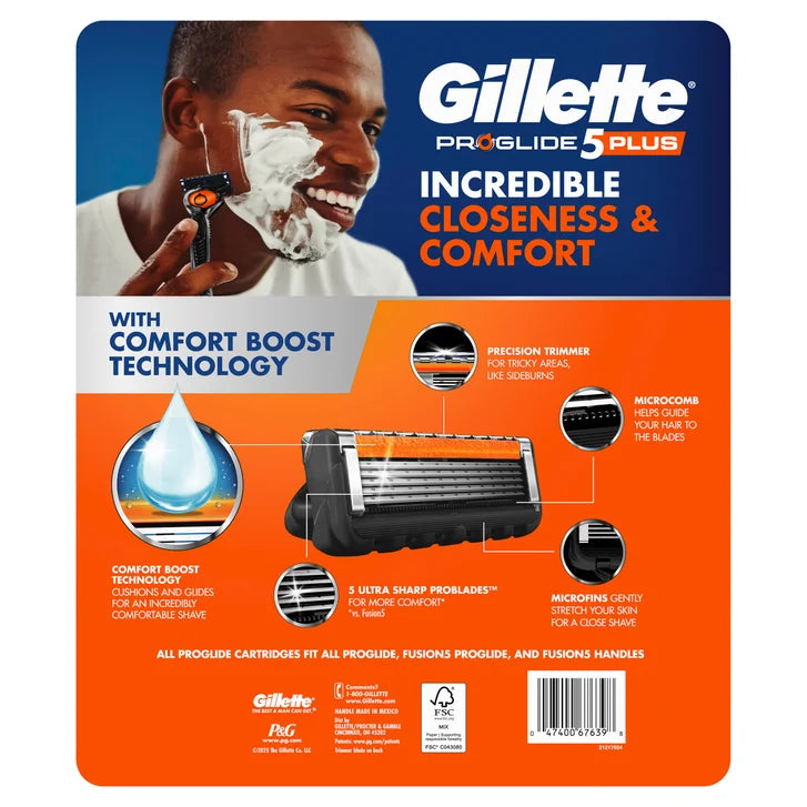 Gillette Proglide Plus Razor Cartridge Refills, 16-count