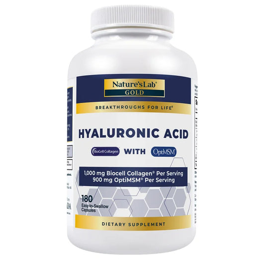 Nature's Lab Hyaluronic Acid with BioCell Collagen, 180 Capsules