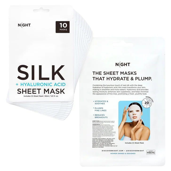 Discover NIGHT Hydrating Silk Hyaluronic Acid Sheet Mask 10-pack