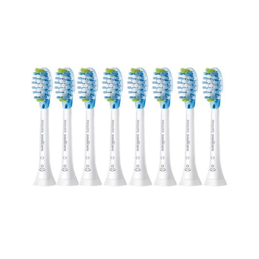 Philips Sonicare C3 Two-in-One Replacement Electric Toothbrush Heads, Soft Bristle, Plaque Removal and Whitening, 8-pack