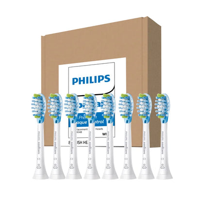 Philips Sonicare C3 Two-in-One Replacement Electric Toothbrush Heads, Soft Bristle, Plaque Removal and Whitening, 8-pack