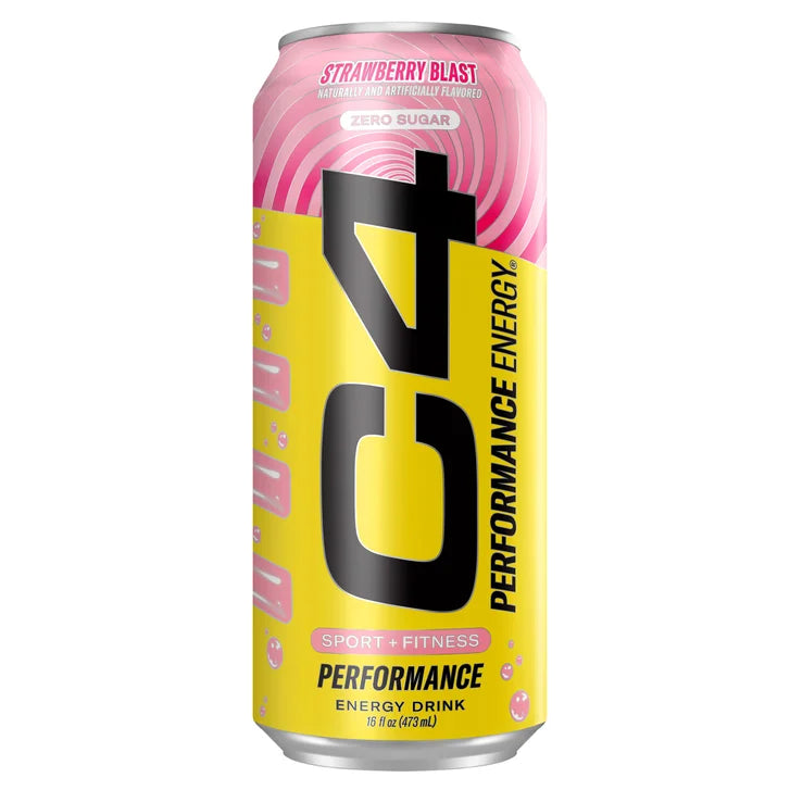 C4 Energy Drink, Strawberry Blast, 16 fl oz, 12-count