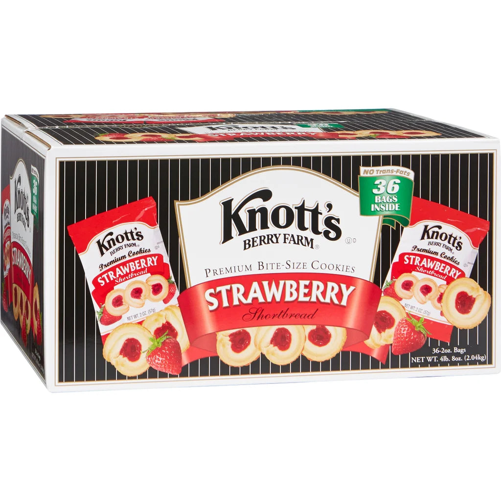 Knott's Bite Size Cookies, Strawberry Shortbread, 2 oz, 36-count