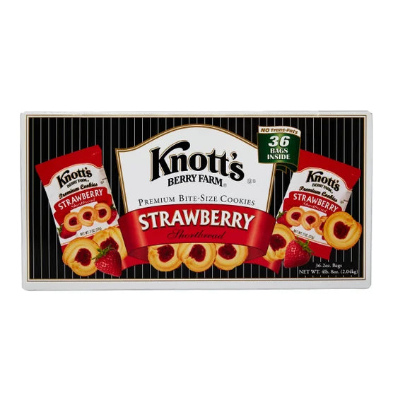Knott's Bite Size Cookies, Strawberry Shortbread, 2 oz, 36-count