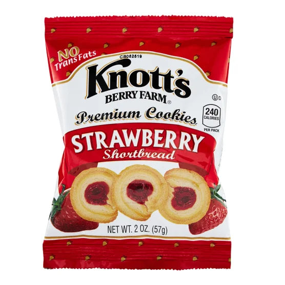 Knott's Bite Size Cookies, Strawberry Shortbread, 2 oz, 36-count