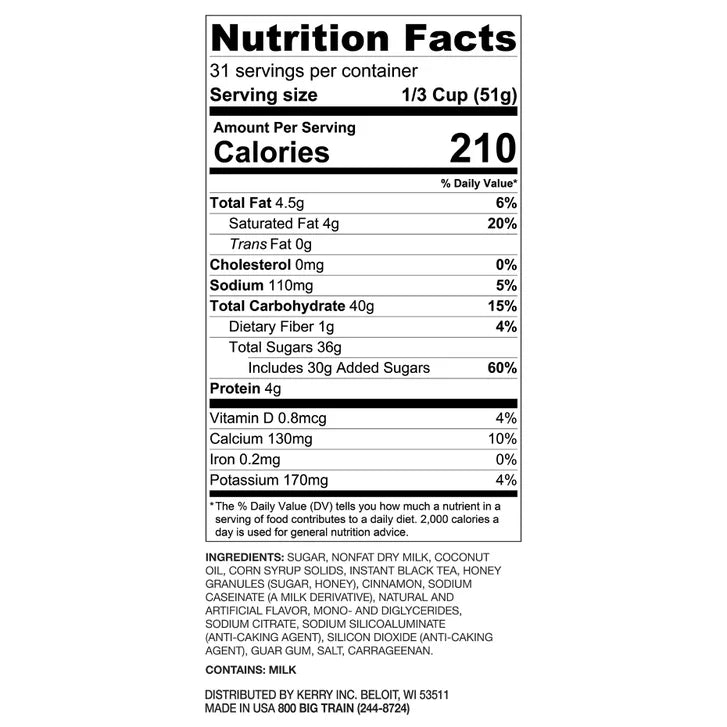 Big Train, Vanilla Chai Tea Drink Mix, 3.5 lbs