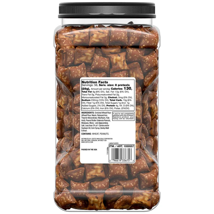 Kirkland Signature Peanut Butter Filled Pretzel Nuggets, 55 oz
