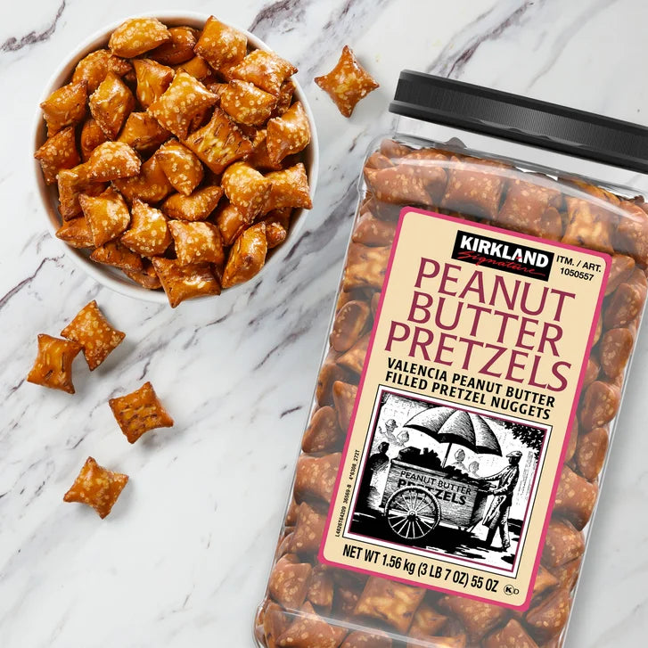 Kirkland Signature Peanut Butter Filled Pretzel Nuggets, 55 oz