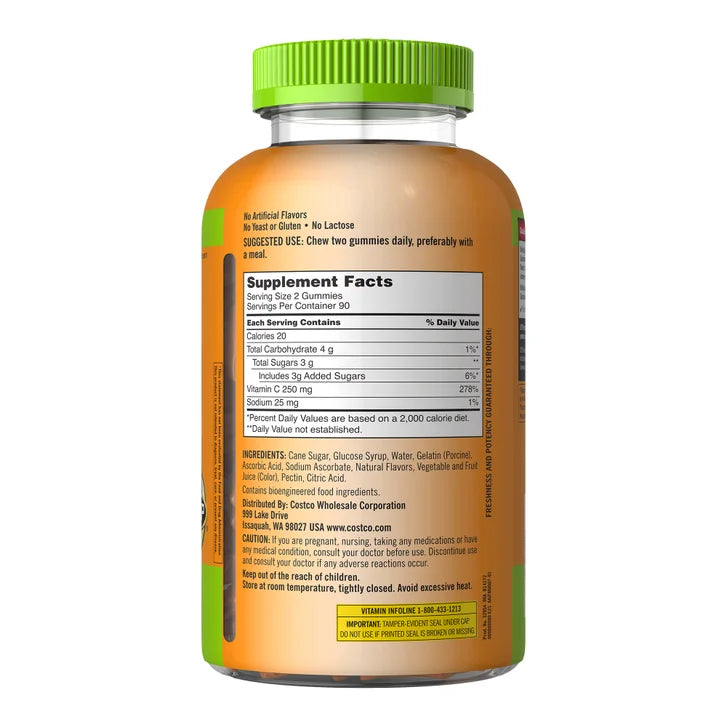 Kirkland Signature Vitamin C 250 mg., 360 Adult Gummies
