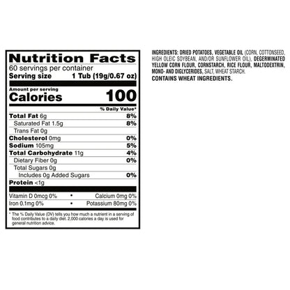 Pringles Potato Chips, Original, 0.67 oz, 60-count