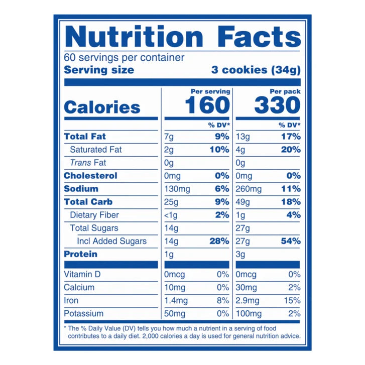 OREO Chocolate Sandwich Cookies, 2.4 oz, 30-count