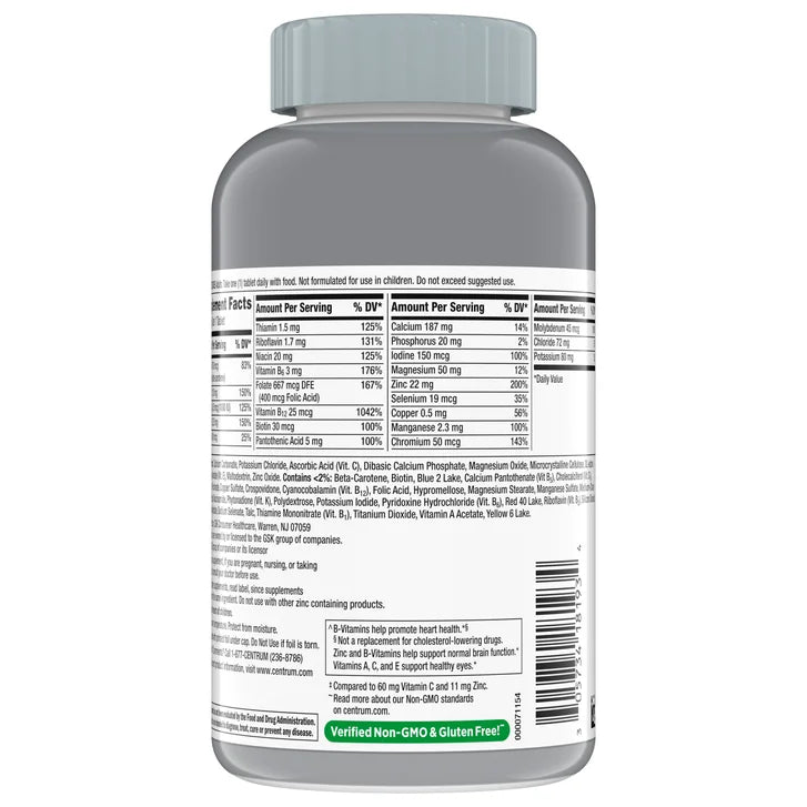 Centrum Silver Adults 50+ Multivitamin, 325 Tablets