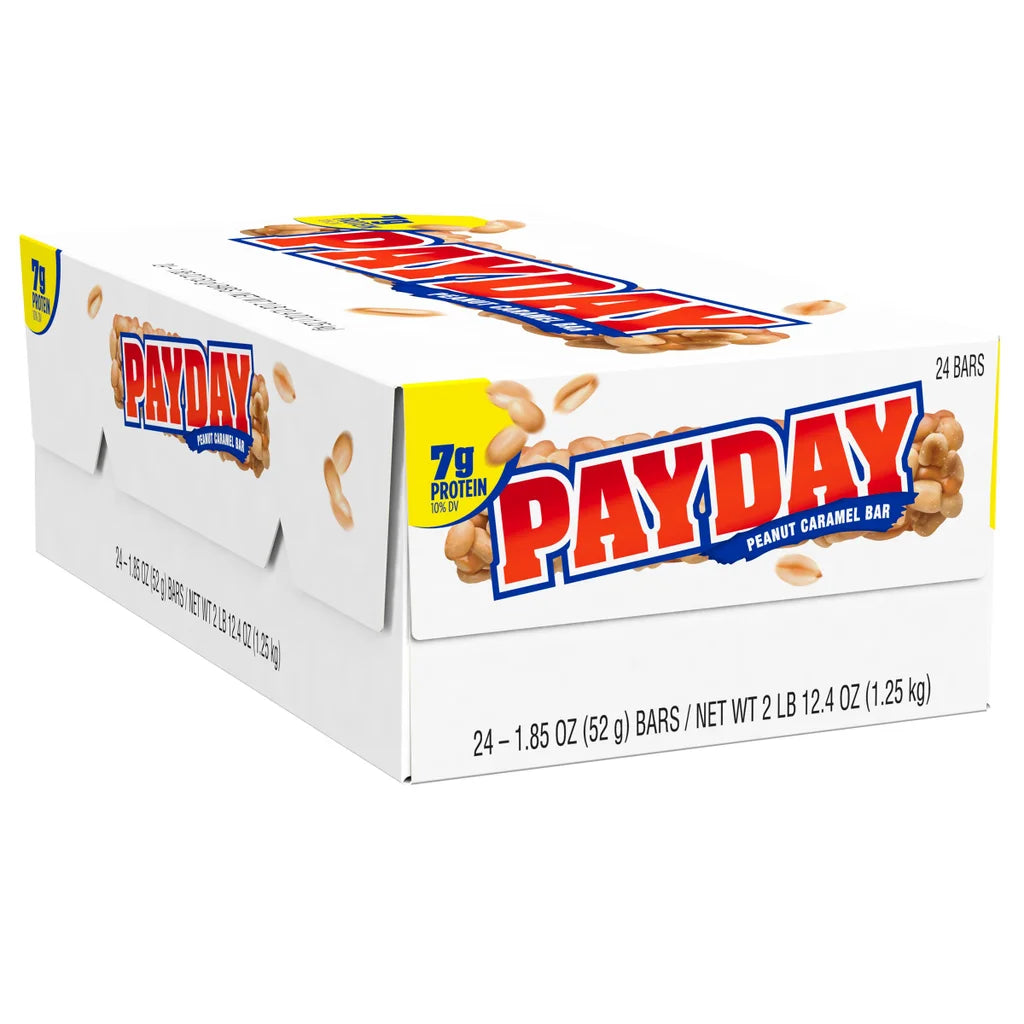 Payday Peanut Caramel Bar, 1.85 oz, 24-count