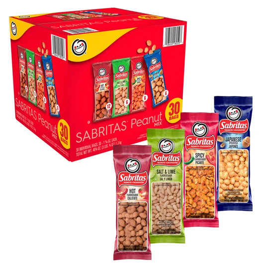 Sabritas Peanuts, 1.625 oz, Variety Pack, 30-count