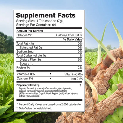 Feel Good USDA Organic Turmeric Powder, 16 oz