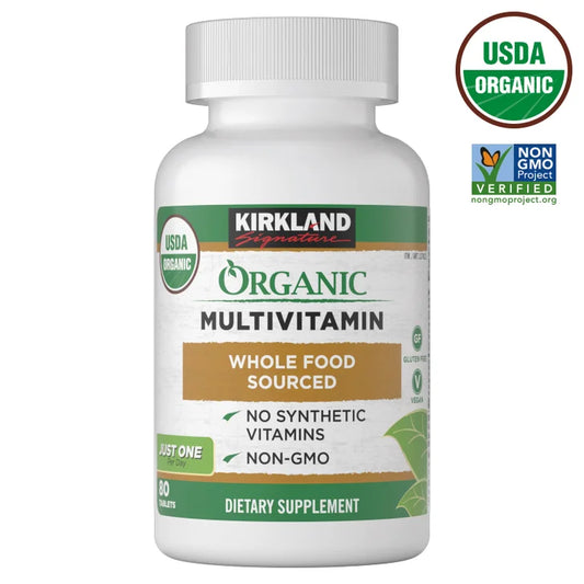 Kirkland Signature USDA Organic Multivitamin, 80 Coated Tablets