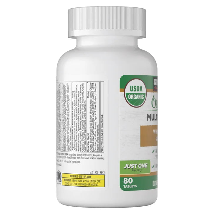 Kirkland Signature USDA Organic Multivitamin, 80 Coated Tablets