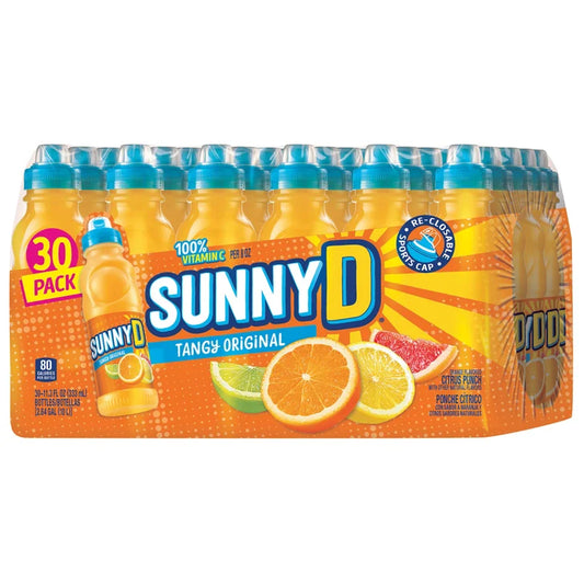 Sunny D, Tangy Original, 11.3 fl oz, 30-Count