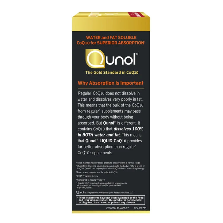 Qunol Liquid CoQ10 100 mg., 30.4 Fluid Ounces