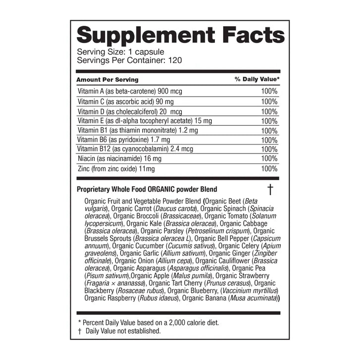 Feel Good Vita Fruits & Veggies, 120 Capsules