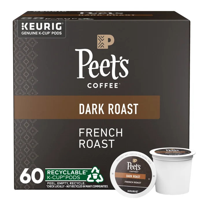 Peet's Coffee French Roast K-Cup Coffee Pods, 60-count