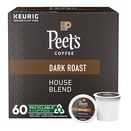 Peet's Coffee House Blend K-Cup Coffee Pods, 60-count