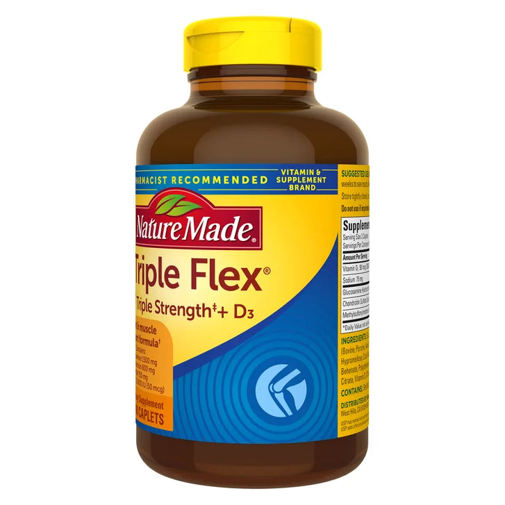 Nature Made TripleFlex Triple Strength + D3, 200 Caplets