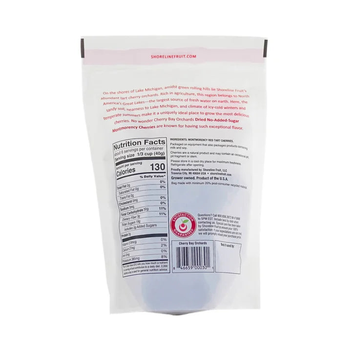 Cherry Bay Orchards No-Added-Sugar Dried Montmorency Cherries 8 oz Bag 2-pack