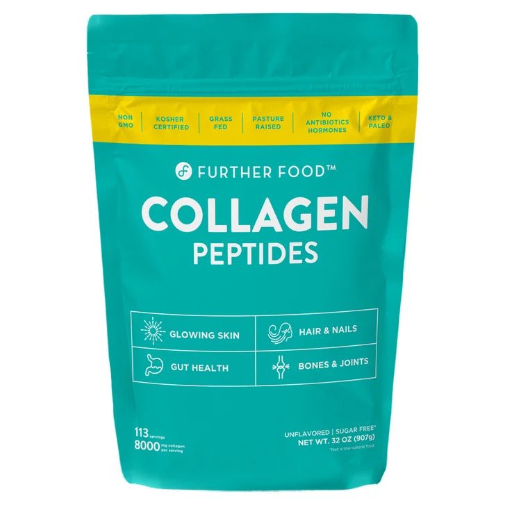Further Food Grass-Fed Collagen Peptides Powder, Unflavored, 32.0 oz, 113 Servings