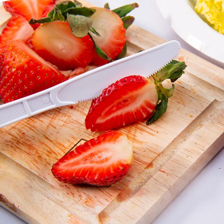 Solo Heavyweight Plastic Knife, White, 500-count