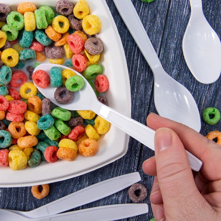 Solo Heavyweight Plastic Spoon, White, 500-count