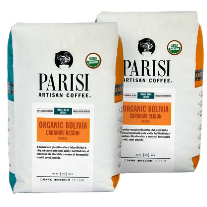Parisi Artisan Coffee Bolivian Organic Blend Whole Bean 2 lb, 2-pack