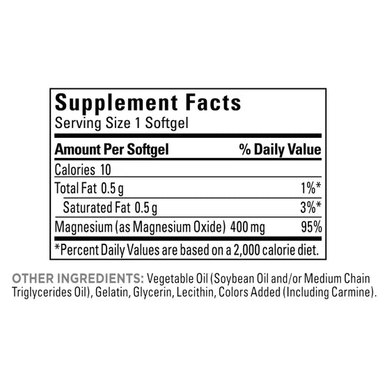 Nature Made Extra Strength Magnesium 400 mg., 180 Softgels