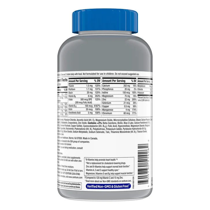 Centrum Silver Men 50+ Immune Support Multivitamin, 275 Tablets