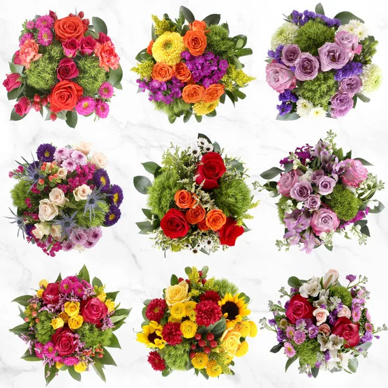 Mini Floral Centerpieces, 9-count