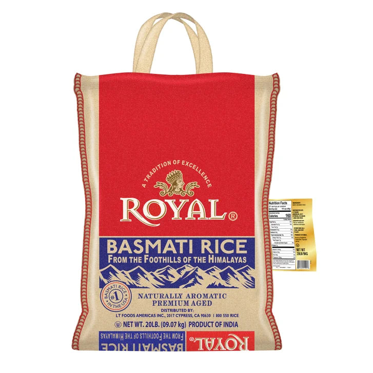 Royal, Basmati Rice, 20 lbs