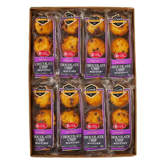 The Worthy Crumb, Mini Muffins, Chocolate Chip, 2.6 oz, 16 Count