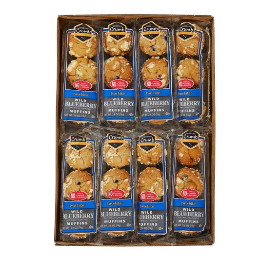 The Worthy Crumb, Mini Muffins, Blueberry, 2.6 oz, 16-Count