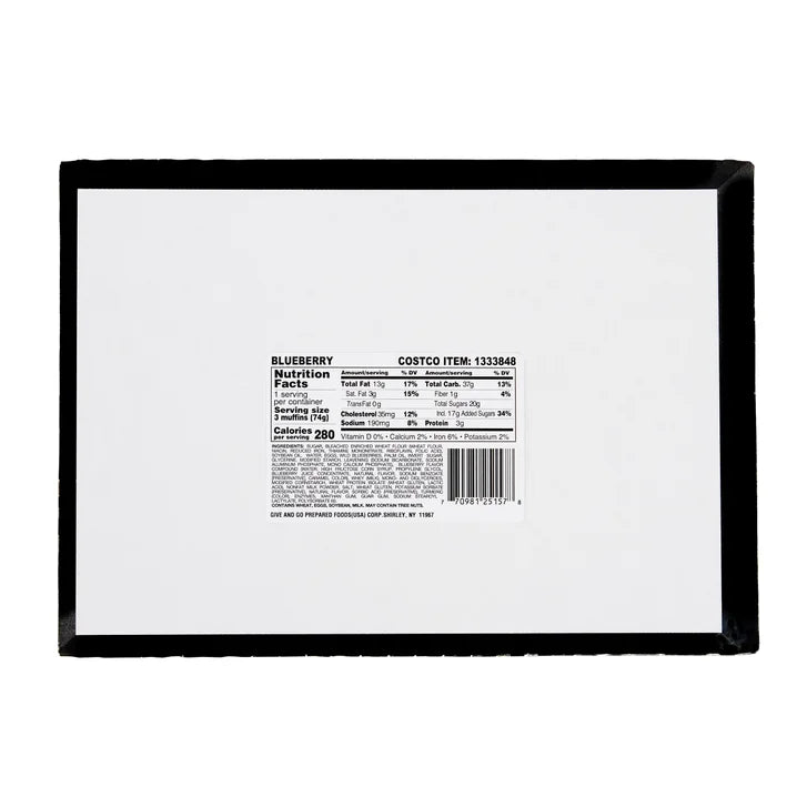 The Worthy Crumb, Mini Muffins, Blueberry, 2.6 oz, 16-Count