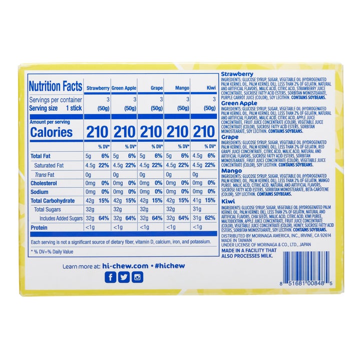 Hi-Chew Fruit Chews, Variety, 1.76 oz, 15-count