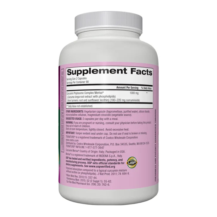 trunature Premium Turmeric 1,000 mg., 180 Vegetarian Capsules