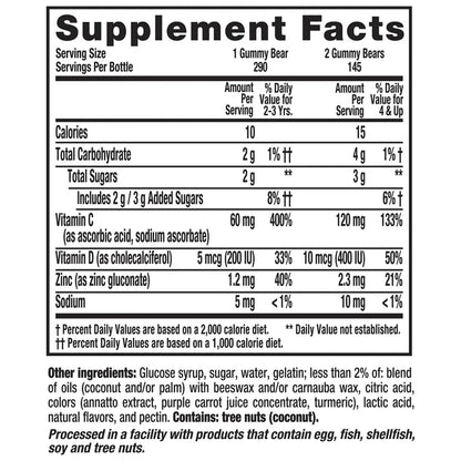 L'il Critters Immune C, 290 Gummies