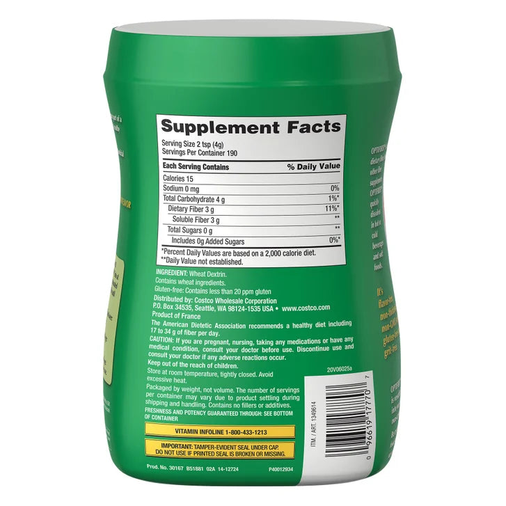 Kirkland Signature OPTIFIBER, 26.8 Ounces 190 Servings