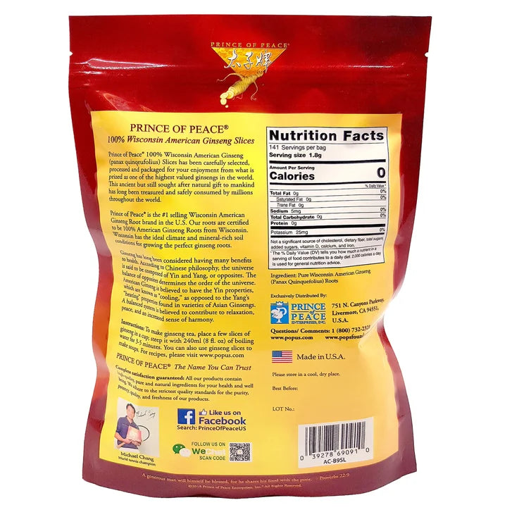 Prince of Peace Ginseng Root Slices, 9 oz.